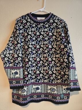 Vintage Silvy Italian Made Floral Sweater